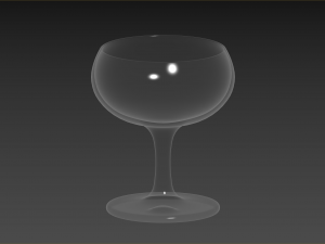 Coupe Champagne Glass 3D Model