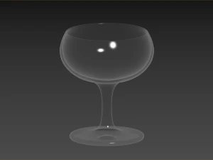 Coupe Champagne Glass 3D Model