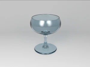 Coupe Champagne Glass 3D Model