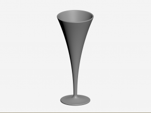 Trumpet Champagne Glass 3D-Modell