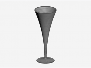 Trumpet Champagne Glass 3D-Modell