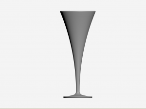 Trumpet Champagne Glass 3D-Modell