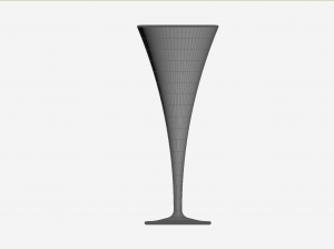 Trumpet Champagne Glass 3D-Modell