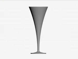 Trumpet Champagne Glass 3D Model