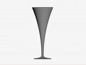 Trumpet Champagne Glass 3D Model