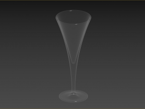 Trumpet Champagne Glass 3D-Modell