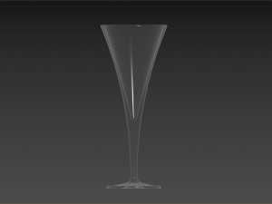Trumpet Champagne Glass 3D-Modell