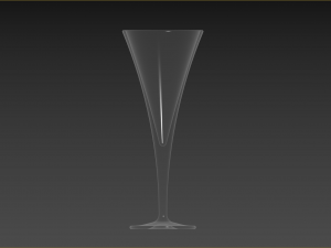 Trumpet Champagne Glass 3D-Modell