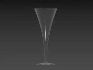 Trumpet Champagne Glass 3D Model