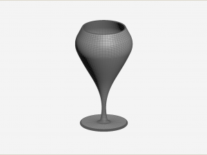 Tulip Champagne Glass Model 3D