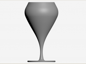 Tulip Champagne Glass Model 3D