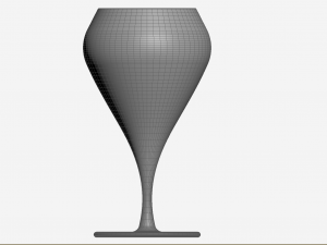 Tulip Champagne Glass Model 3D