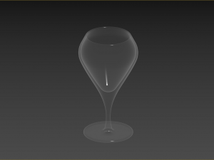 Tulip Champagne Glass Model 3D