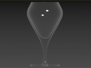 Tulip Champagne Glass Model 3D