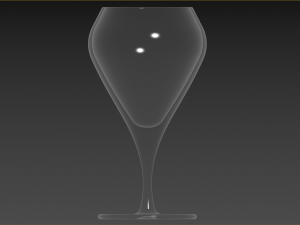 Tulip Champagne Glass Model 3D