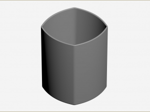 Old Fashioned Glass square 3D Модель