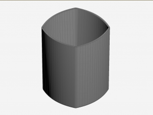 Old Fashioned Glass square 3D Модель