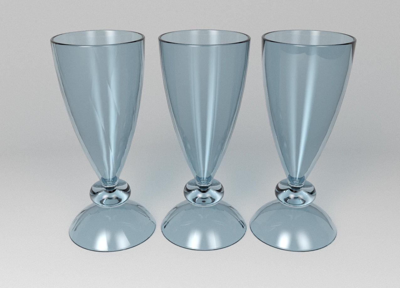 Set of childrens cocktail glasses 3D Model .c4d .max .obj .3ds .fbx .stl .blend