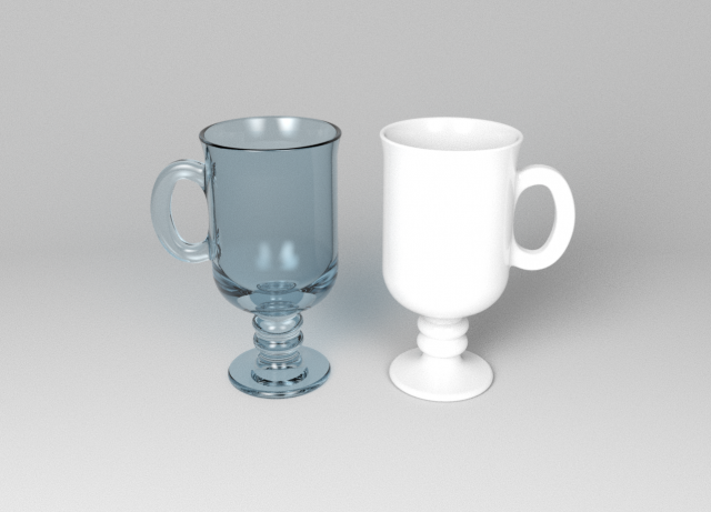 Set of Irish coffe glass Model 3D .c4d .max .obj .3ds .fbx .stl .blend 