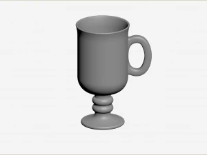 Set of Irish coffe glass 3D Model