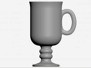 Set of Irish coffe glass Model 3D