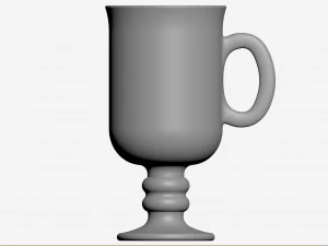 Set of Irish coffe glass 3D Model