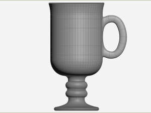 Set of Irish coffe glass Model 3D