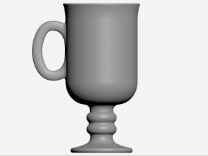 Set of Irish coffe glass Model 3D