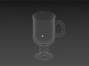 Set of Irish coffe glass 3D Model