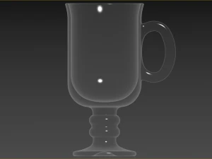Set of Irish coffe glass 3D Model