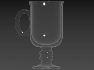 Set of Irish coffe glass Model 3D