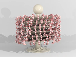 Kit Vase For Caramel Canes 3D Model