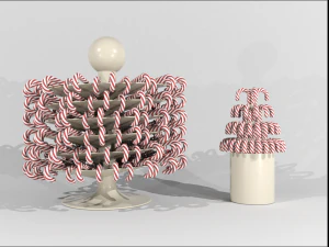 Kit Vase For Caramel Canes 3D Model