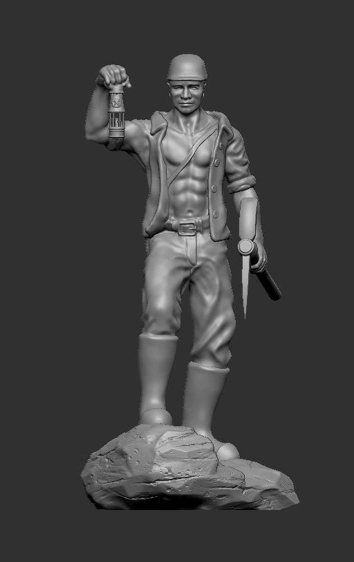 Miner 3D Print Model .c4d .max .obj .3ds .fbx .stl .blend 