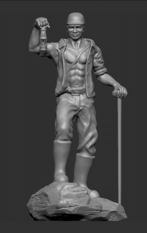 Miner from the city of Rudna 3D प्रिंट मॉडल .c4d .max .obj .3ds .fbx .stl .blend 