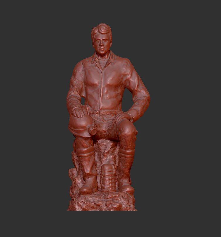Miner 3D Print Model .c4d .max .obj .3ds .fbx .stl .blend