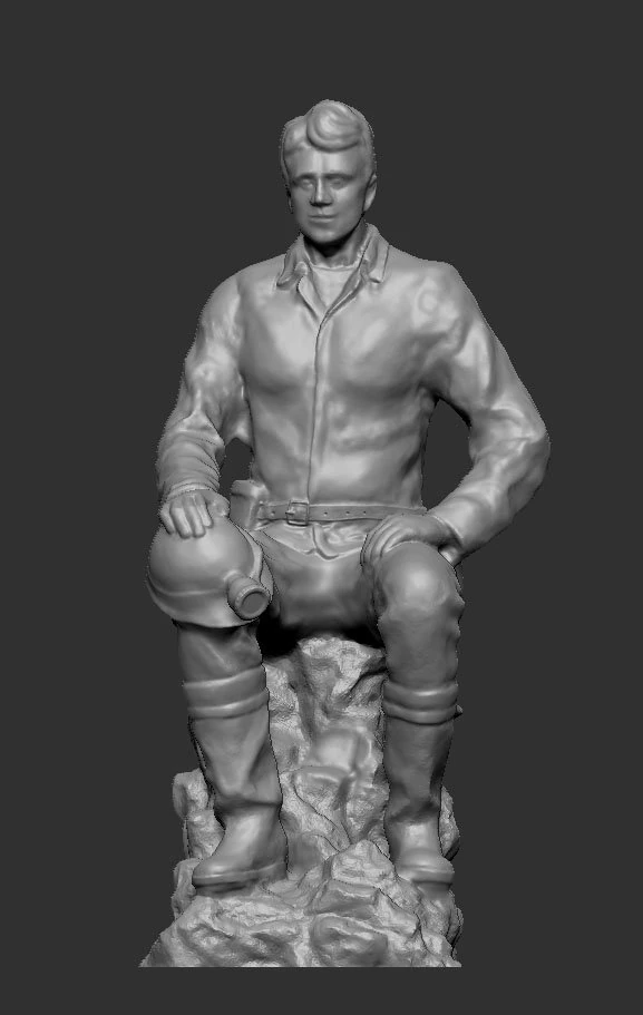Miner 3D Print Model .c4d .max .obj .3ds .fbx .stl .blend 