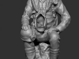 Red mijnwerker 3D printmodel