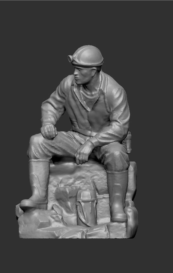 Miner 3D Print Model .c4d .max .obj .3ds .fbx .stl .blend