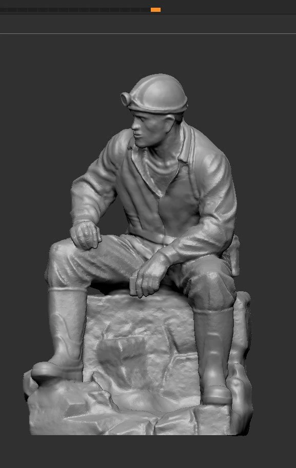 Miner 3D Print Model .c4d .max .obj .3ds .fbx .stl .blend