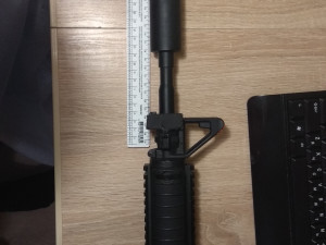 AIRSOFT SILENCER SOUND MODERATOR SUPPRESSOR FOR M4 AR15 M14X1 LEFT 3D 打印模型