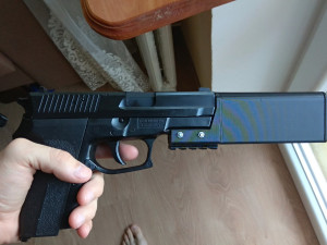 AIRGUN SILENCER SOUND MODERATOR FOR PISTOL 3D 打印模型