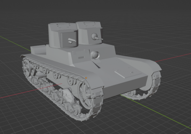 T-26T 3D Model .c4d .max .obj .3ds .fbx .stl .blend 