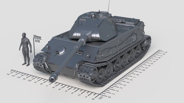 VK4502 P Hintern 3D Baskı Modeli .c4d .max .obj .3ds .fbx .stl .blend 