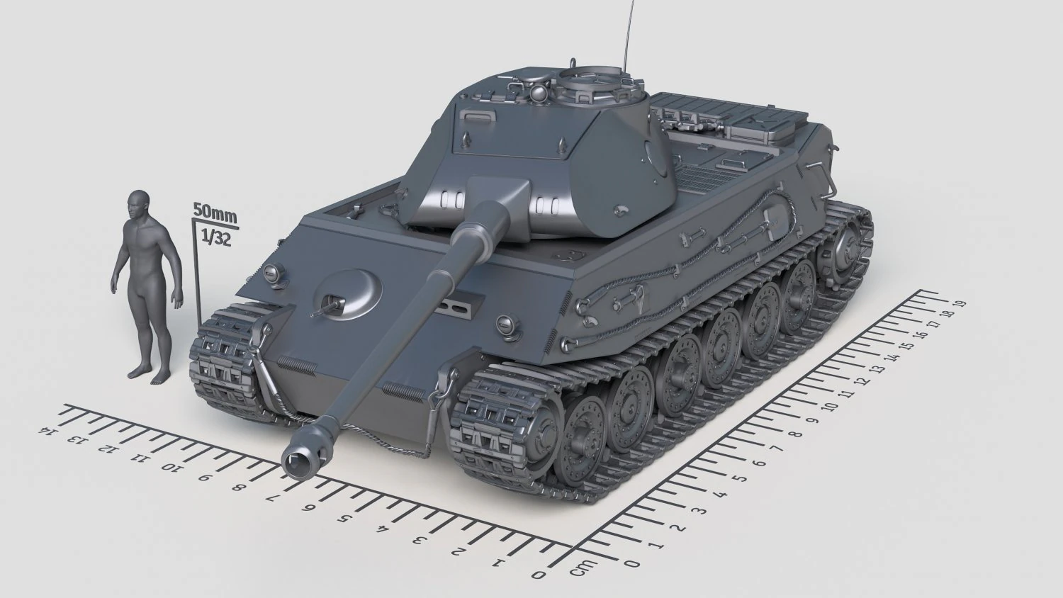 VK4502 P Hintern 3D Print Model .c4d .max .obj .3ds .fbx .stl .blend 