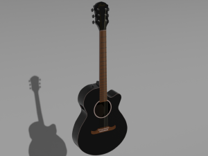 Guitar Fender FA-135CE Concert WN Black 3D Models