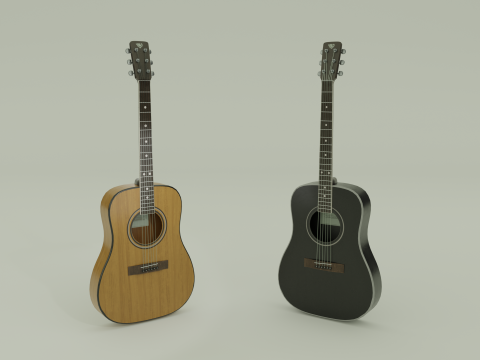 Guitar Acoustic 3D-Modell