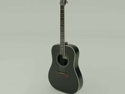 Guitar Acoustic 3D Model