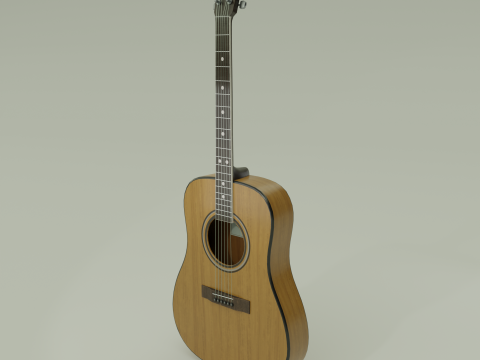 Guitar Acoustic 3D Model