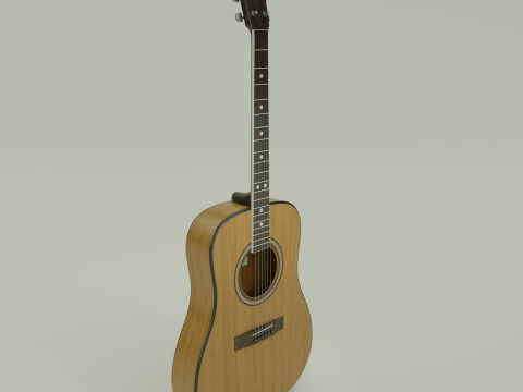 Guitar Acoustic 3D Model